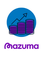 mazuma logo under image of a growing stack of money and an arrow pointing upwards